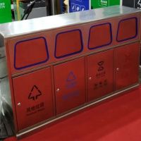 不銹鋼四分類垃圾桶環(huán)保果皮箱 支持定制 廠家直銷 河南天祥